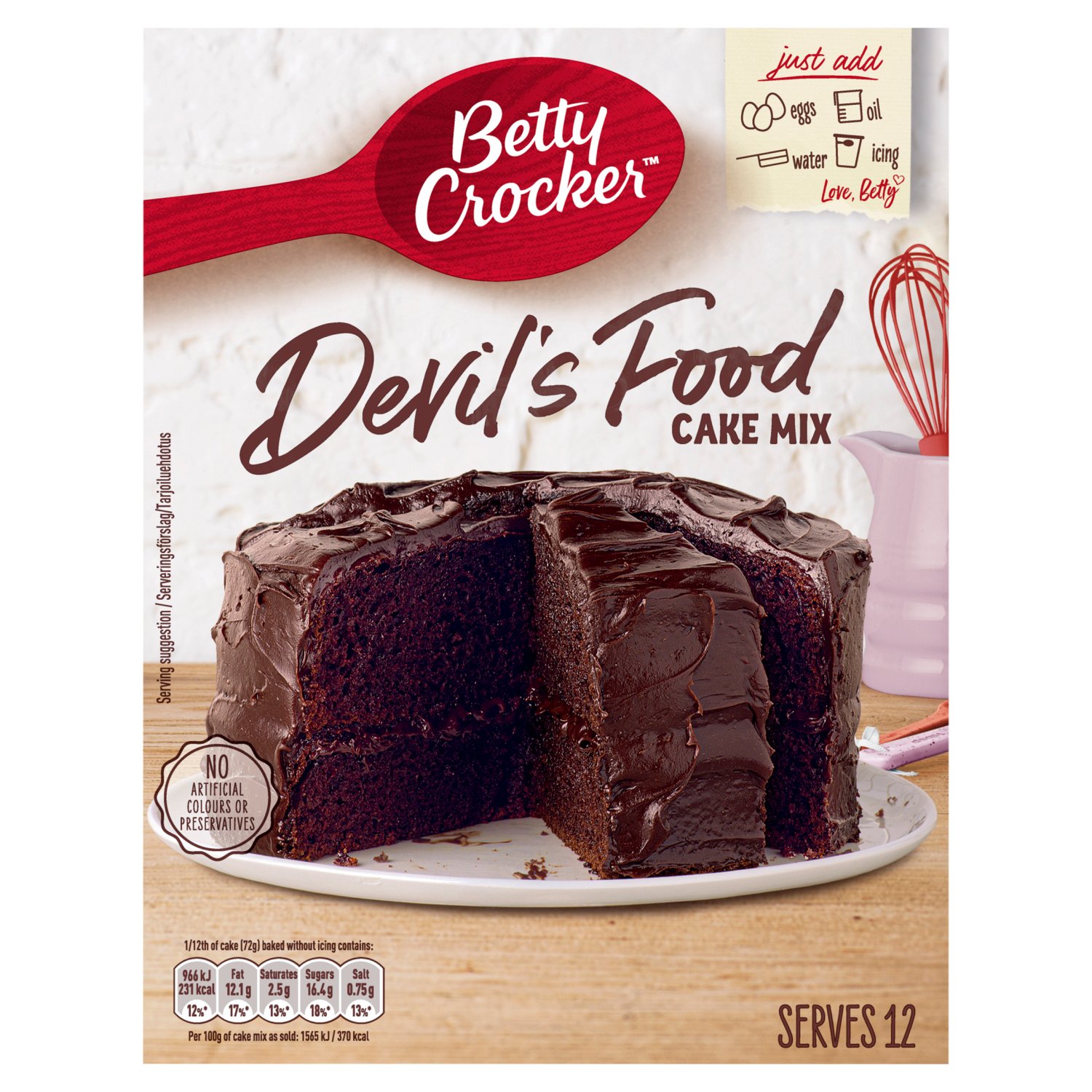 Betty Crocker Devil's Food Cake Mix (425 g)