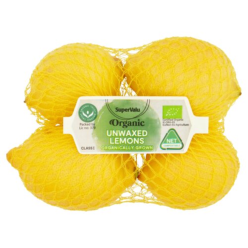 SuperValu Organic Unwaxed Lemons (4 Piece)