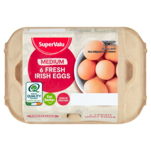 SuperValu Medium Fresh Irish Eggs 6 Pack (6 Piece)