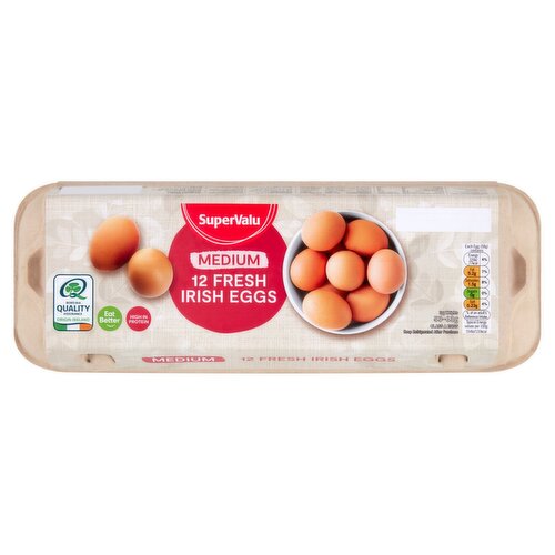 SuperValu Medium Fresh Irish Eggs 12 Pack (12 Piece)