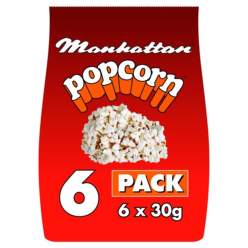 Manhattan Salted Popcorn Bags 6 Pack (180 g)