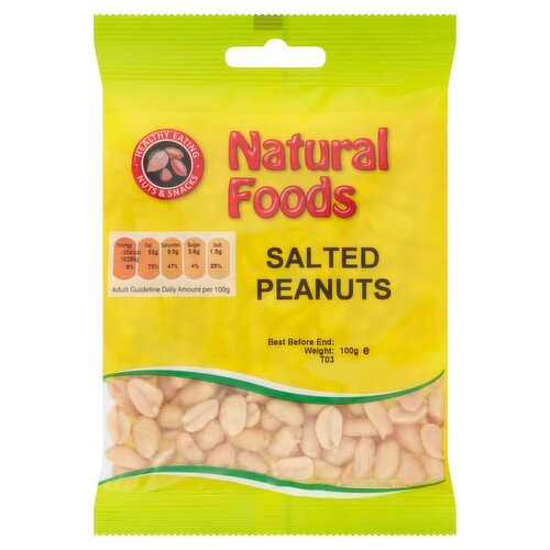 Natural Foods Roasted & Salted Peanuts  (100 g)