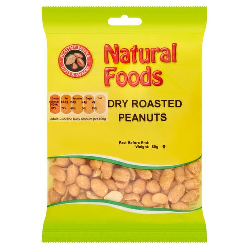 Natural Foods Dry Roasted Peanuts  (80 g)