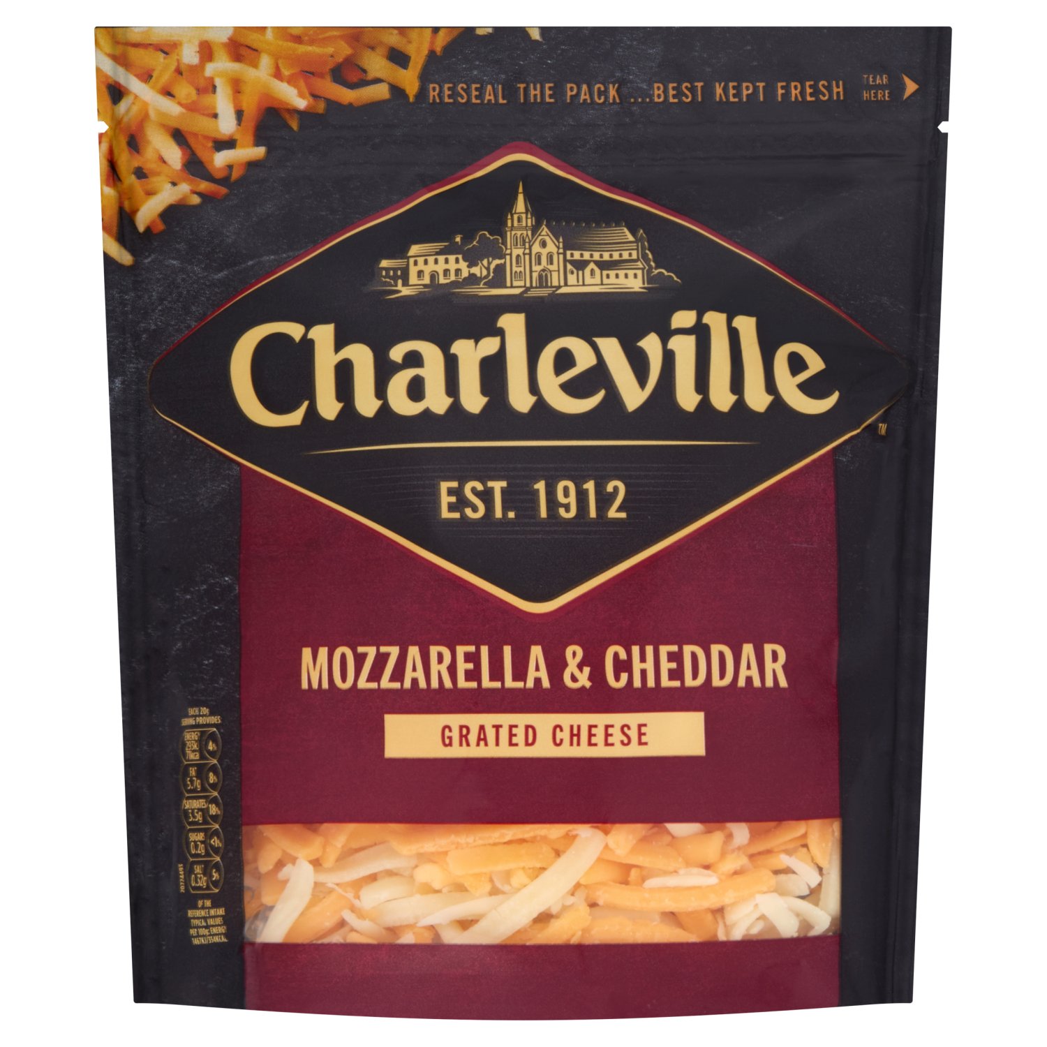 Charleville Grated Mozzarella & Red Cheddar (180 g)