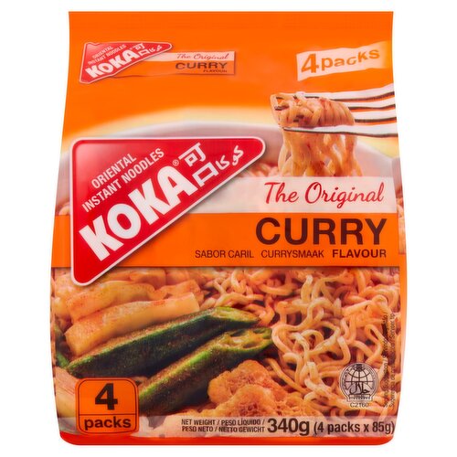 KOKA Original Curry Noodles 4 Pack (340 g)