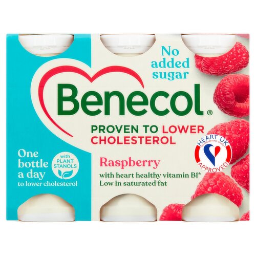 Benecol Raspbery Yogurt Drink 6 Pack (405 g)