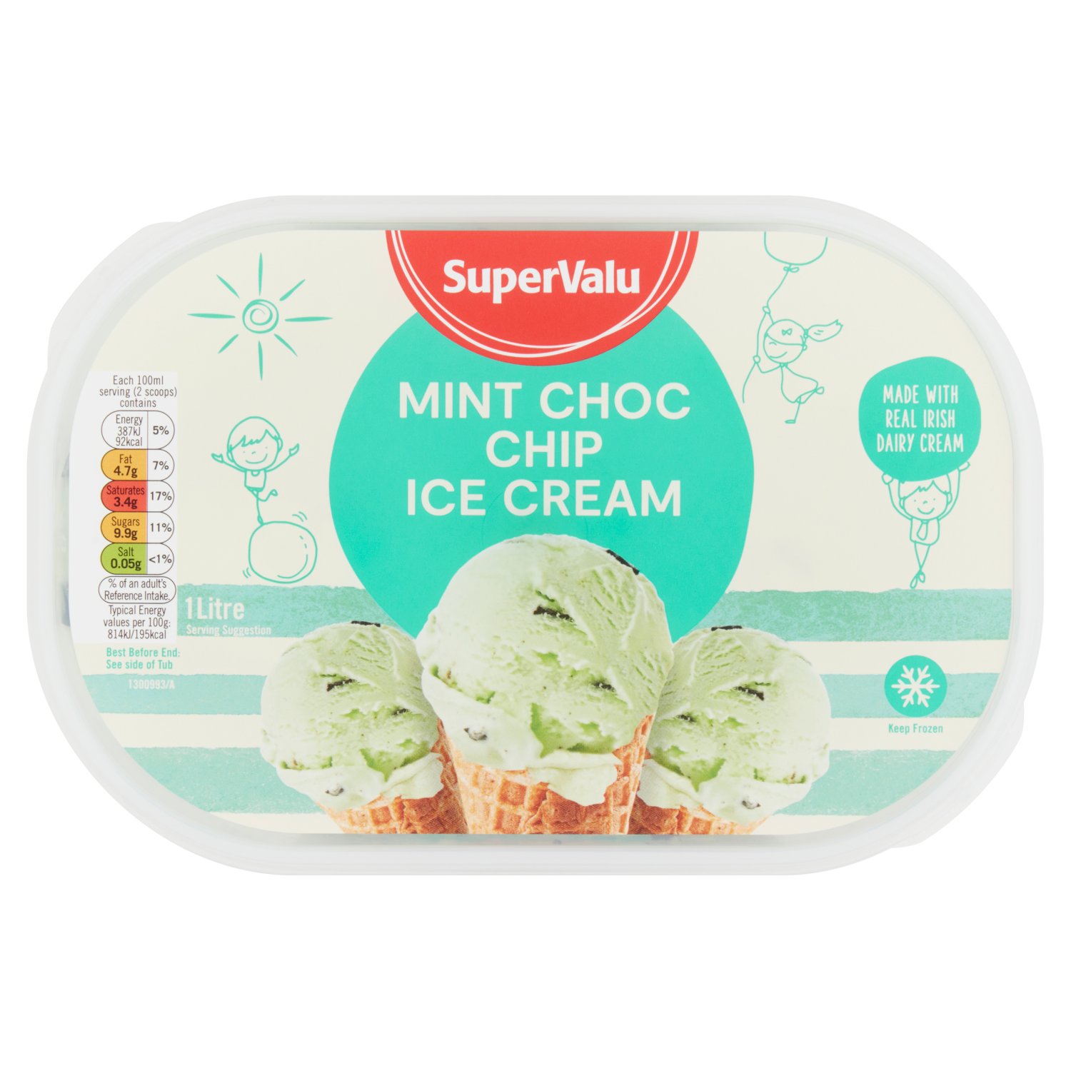 SuperValu Mint Chocolate Chip Ice Cream (1 L)