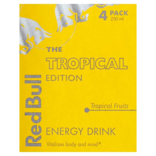 Red Bull Tropical Can 4 Pack (250 ml)