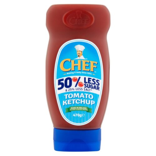 Chef Tomato Ketchup 50% Less Sugar & 25% Less Salt (470 g)