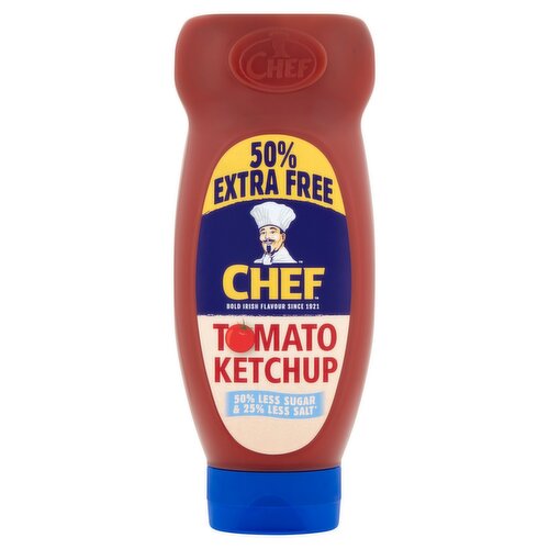 Chef Tomato Ketchup 50% Less Sugar 25% Less Salt 50% Extra Free (470 g)