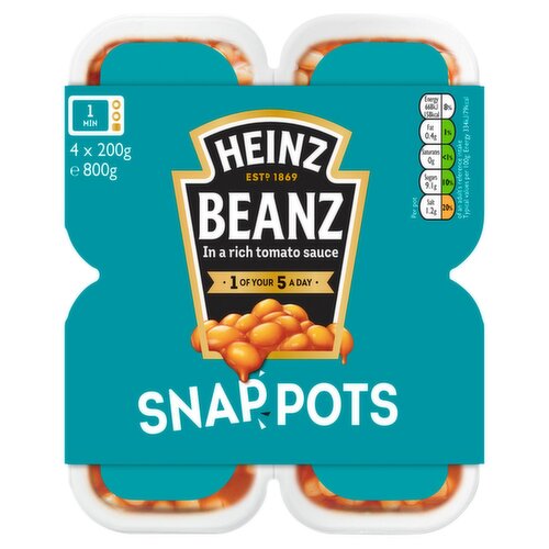 Heinz Baked Beans 4 Pack Snap Pots (200 g)
