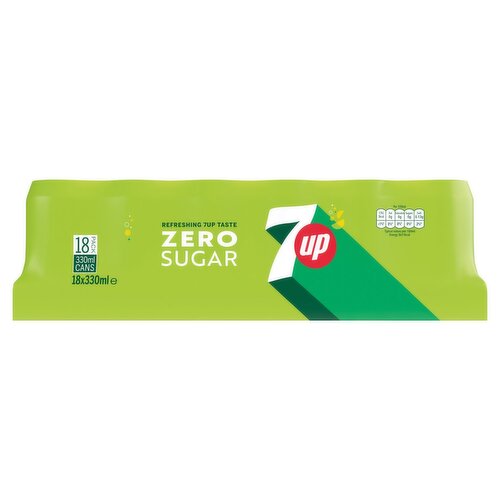 7up Zero Sugar Cans 18 Pack (330 ml)