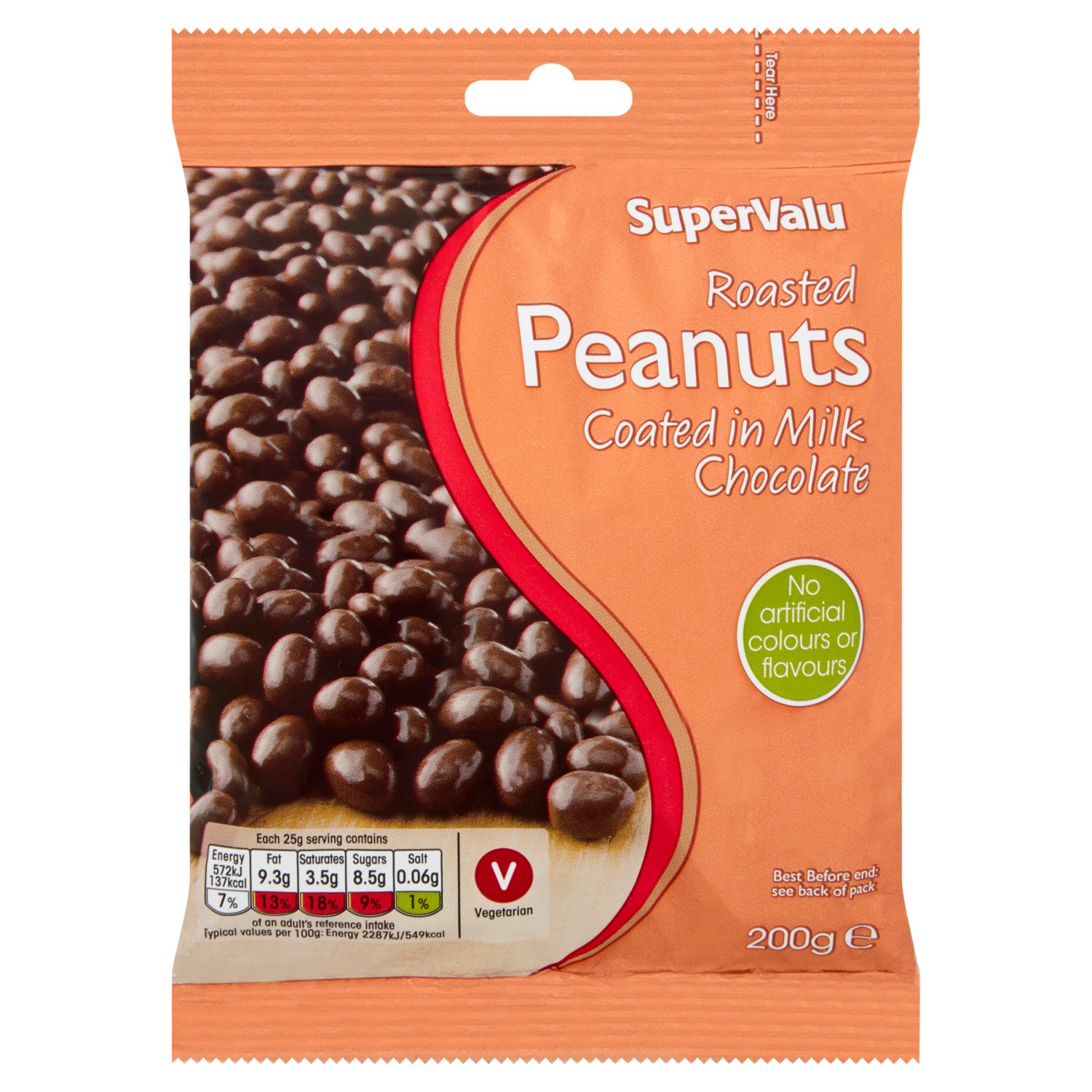 SuperValu Roasted Peanuts in Milk Chocolate Bag (200 g)