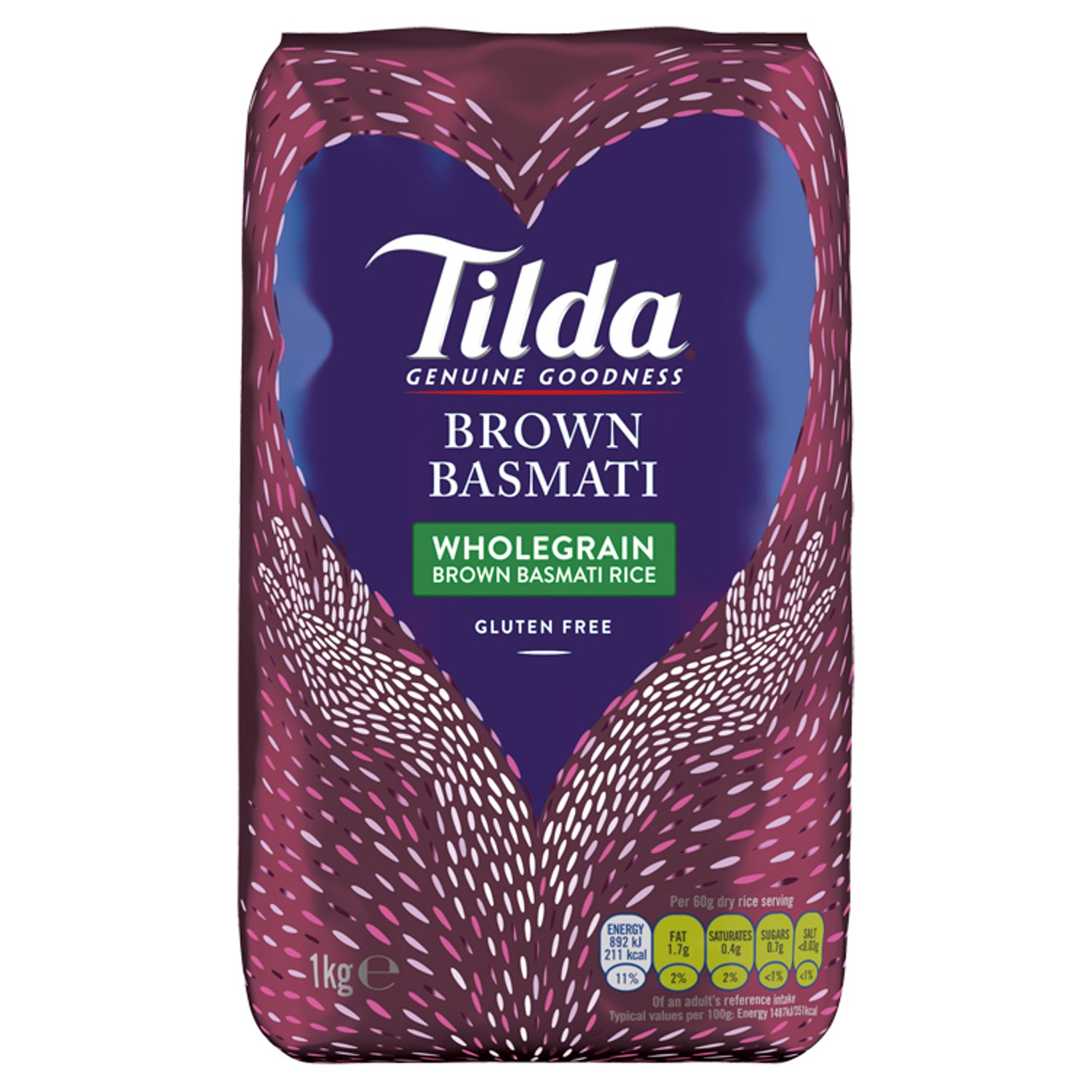 Tilda Wholegrain Brown Basmati Rice (1 kg)