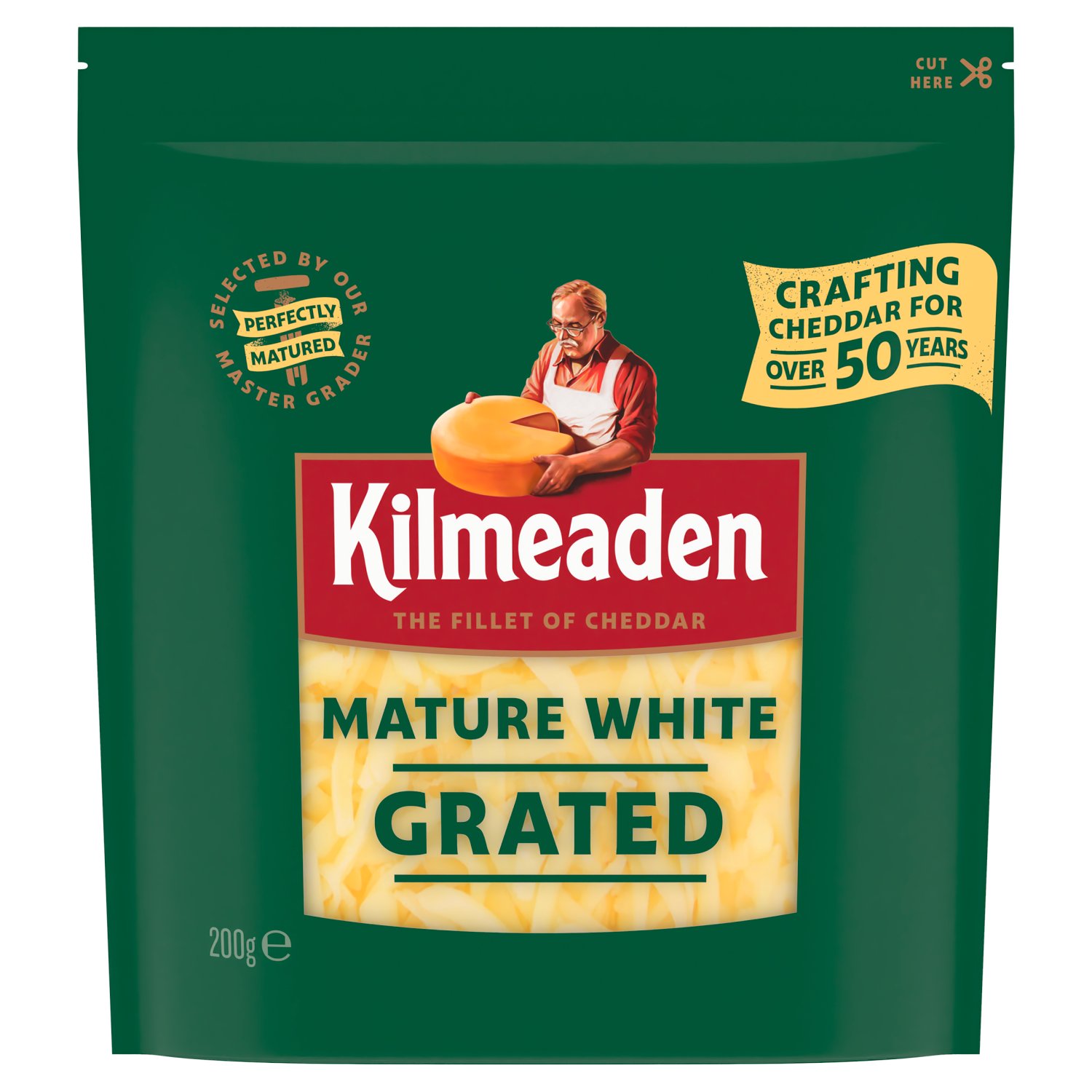 Kilmeaden Grated Mature White Cheddar (200 g)