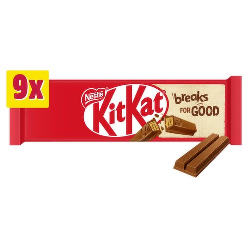 Nestle KitKat 2 Finger Milk Chocolate Biscuit Bar 9 Pack (186 g)