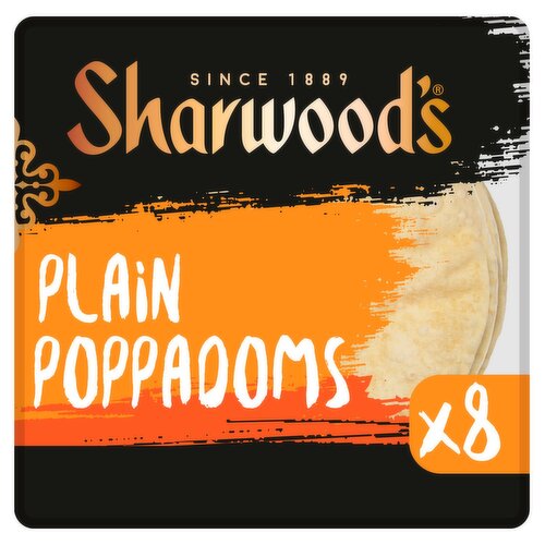 Sharwood's Plain Poppadoms 8 pack (72 g)