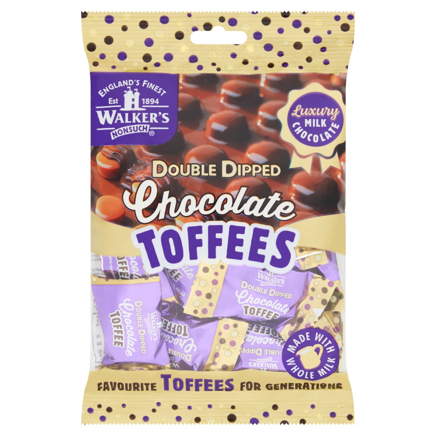 Walkers Double Dipped Milk Chocolate (150 g)
