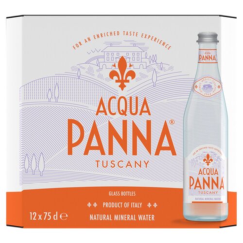  Acqua Panna Natural Spring Water, 750ml Glass 12