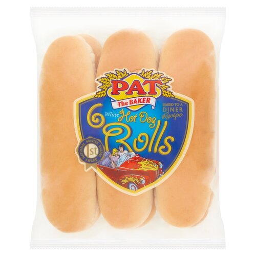 Pat The Baker Hot Dog Rolls 6 Pack (420 g)