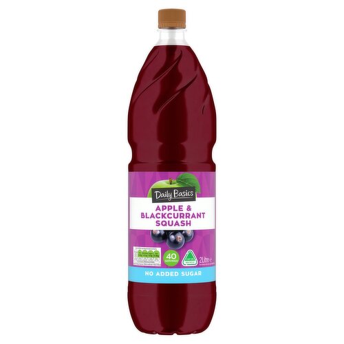 Daily Basics No Added Sugar Apple & Blackcurrant Squash (2 L)