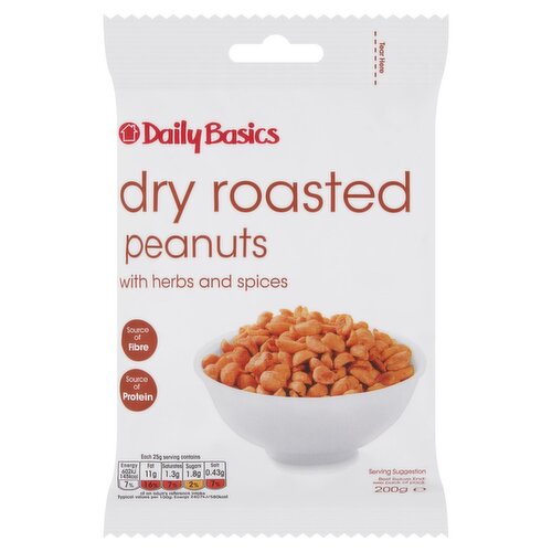 Daily Basics Dry Roasted Peanuts Bag (200 g)