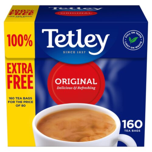 Tetley Original Tea 100% Extra Free (250 g)