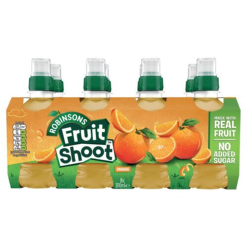 Robinsons Fruit Shoot Orange Juice Drinks 8 Pack (200 ml)