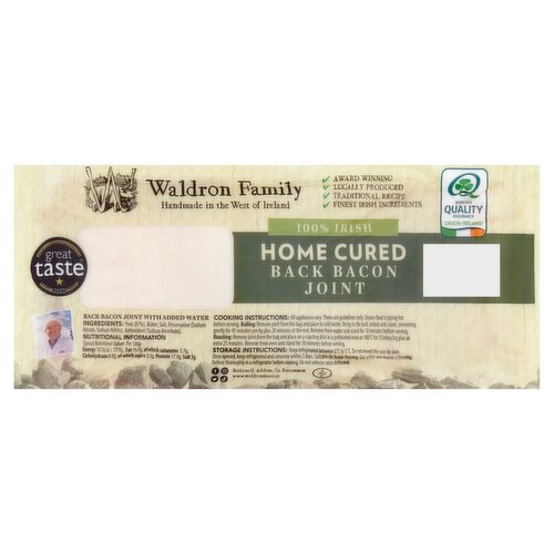 Waldron Family Home Cured Back Bacon Joint (800 g)