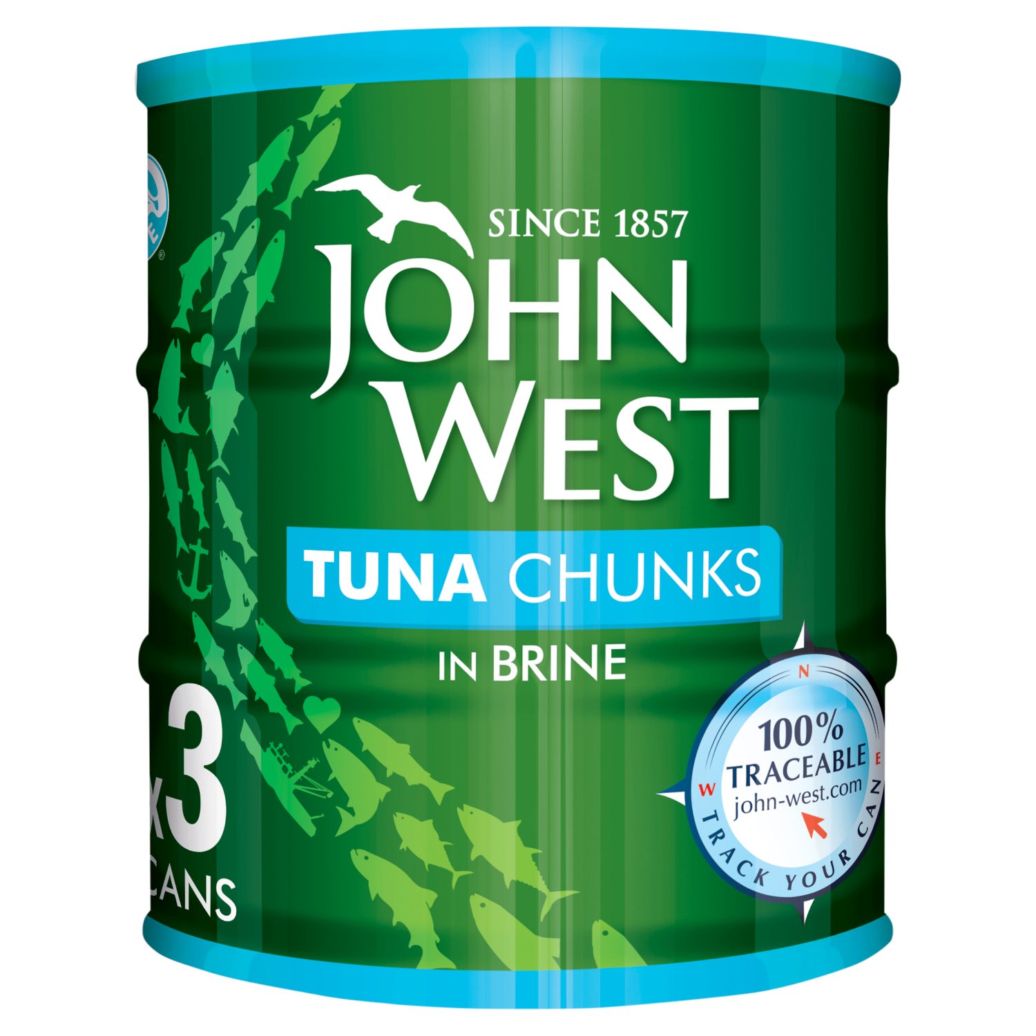 John West Tuna Chunks in Brine 3 Pack (435 g)