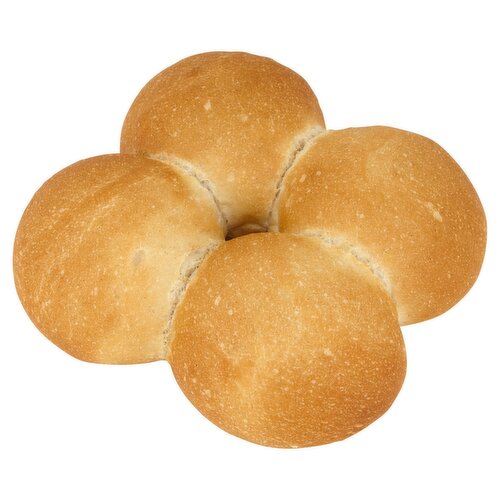 White Batch Crusty Rolls 4 Pack (4 Piece)