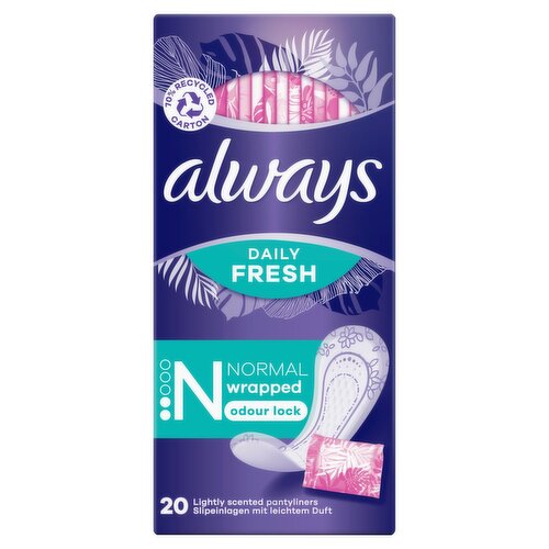 Always Dailies Single Panty Liners Normal (20 Piece) - Storefront EN