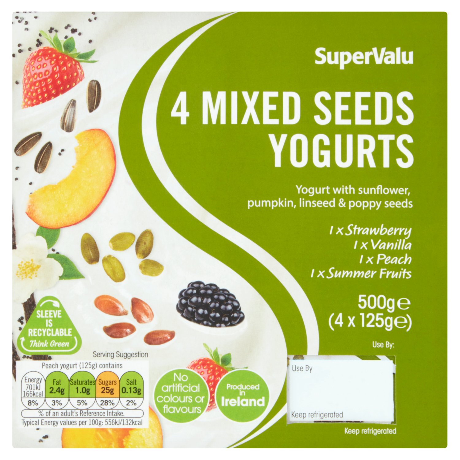 SuperValu Mixed Seeds Yogurt 4 Pack (125 g)