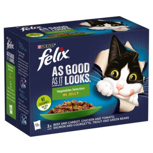 Felix Vegetable Selection in Jelly Cat Food 12 Pack (1.2 kg)