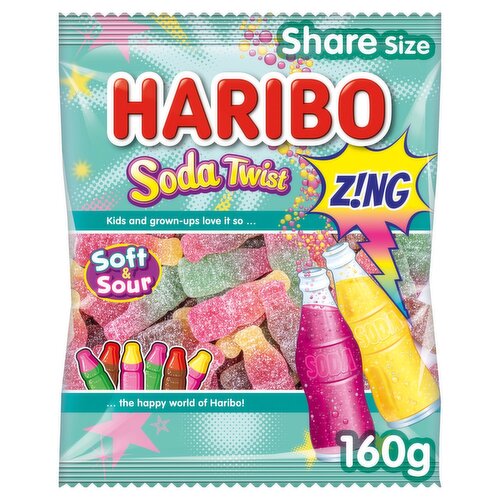Haribo Soda Twist Zing Bag (160 g)