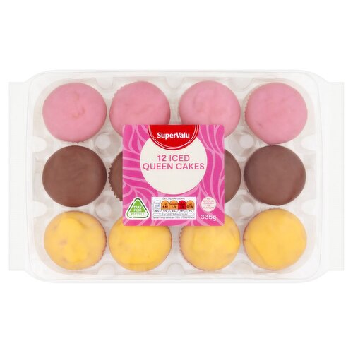 SuperValu Iced Queen Cakes 12 Pack (335 g)