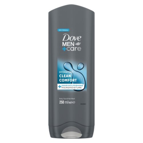 Dove Men+Care Clean Comfort Body and Face Wash (250 ml)