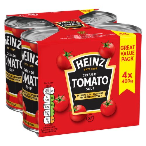 Heinz Cream Of Tomato Soup 4 Pack (400 g)