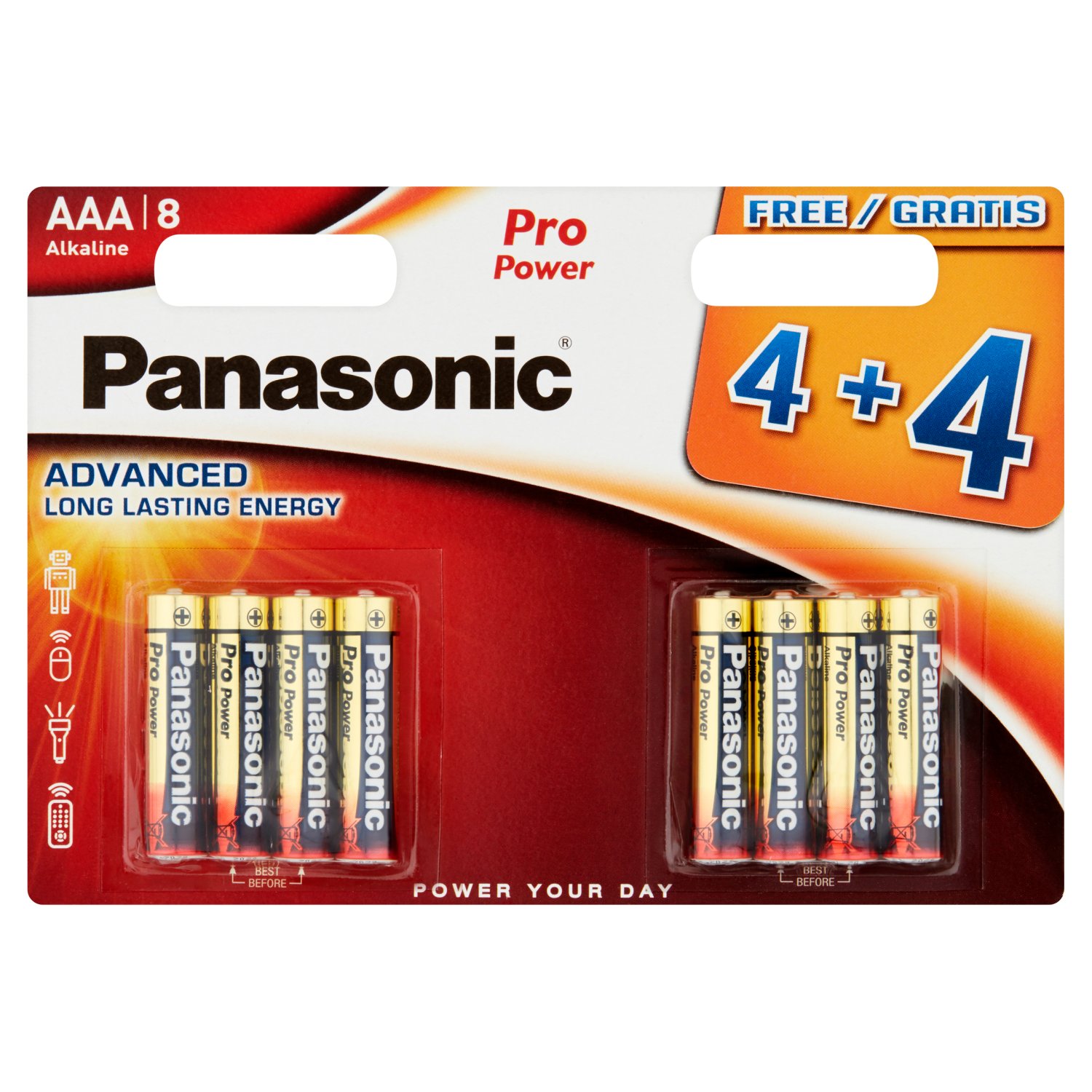 Panasonic AAA Batteries 8 Pack (4 Piece)