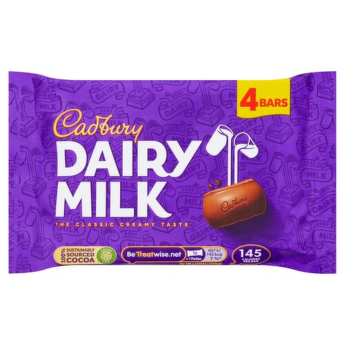 Cadbury Dairy Milk 4 Pack (27.2 g)