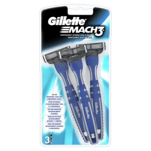 Gillette Mach3 Disposable Razor 3 Pack (3 Piece)