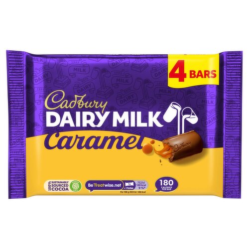 Cadbury Dairy Milk Chocolate Caramel Bars 4 Pack  (37 g)