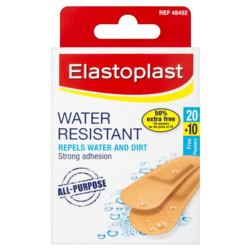 Elastopast Water Resistant Plasters 50% Extra Free (30 Piece)