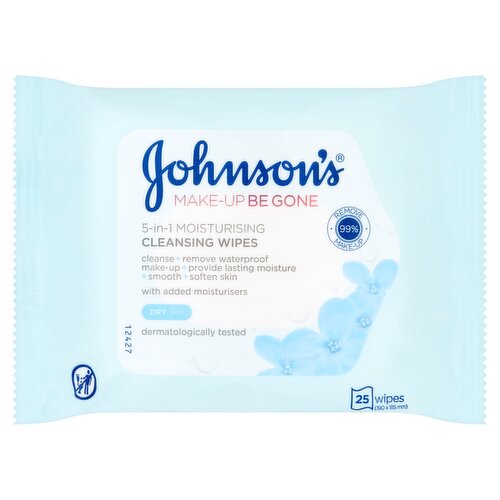 Johnson's Make-Up Be Gone Moisturising Cleansing Wipes (25 Piece)