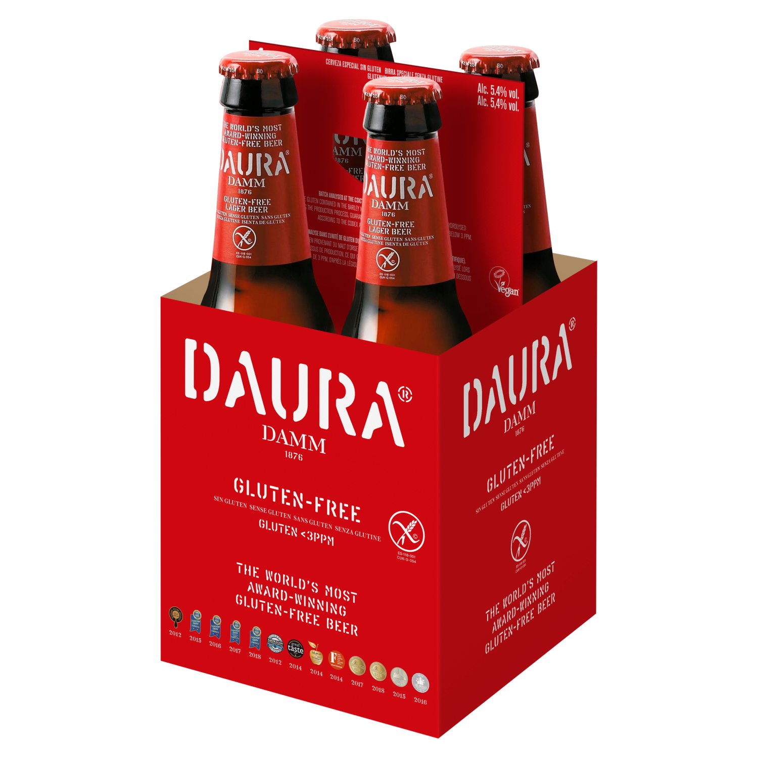 Daura Damm Gluten Free Beer 4 Pack (330 ml)