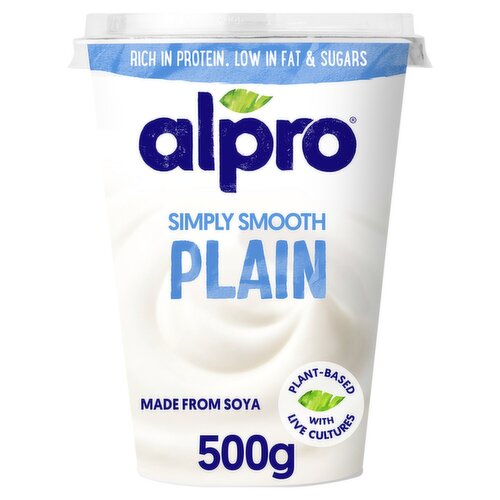 Alpro Simple Smooth Plain Soya Yogurt Alternative (500 g)