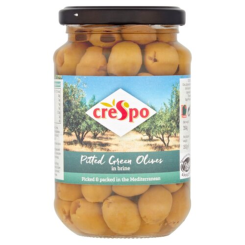 Crespo Pitted Green Olives In Brine (354 g)