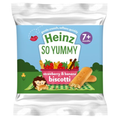 Heinz So Yummy Strawberry & Banana Biscotti 7+ Months (60 g)