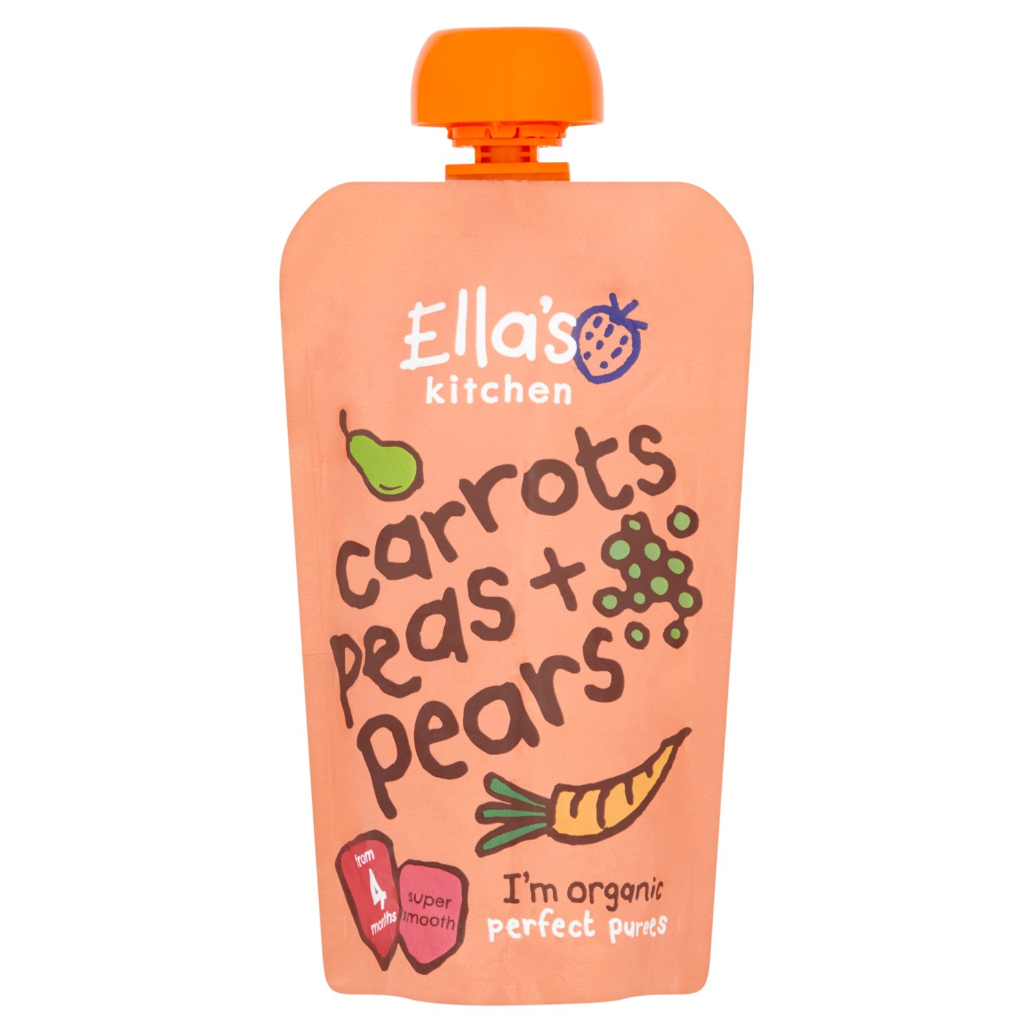 Ella's Kitchen Carrots, Peas & Pears 4+ Months (120 g)