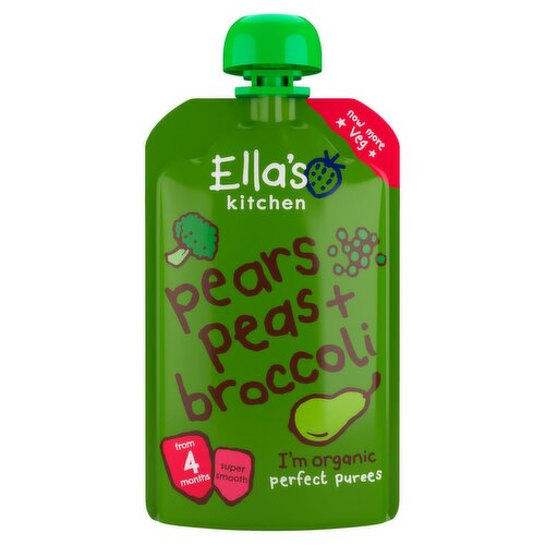 Ella's Kitchen Pears, Peas & Brocolli 4+ Months (120 g)